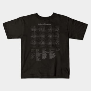 States of America Wordsearch Kids T-Shirt